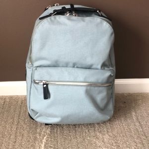 Shinola canvas leather trimmed backpack